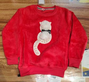 Party Wear Woolen Winter Sweatshirt For Girls