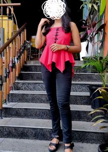 Pink lase Top