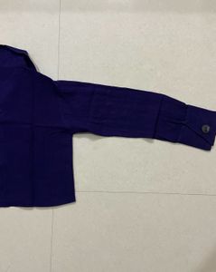 Cropped Navy Blue Shirt