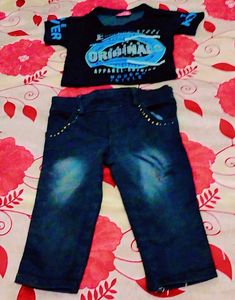Toddler Outfit: Tee &amp; Jeans