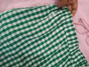 Green Checkered Skirt