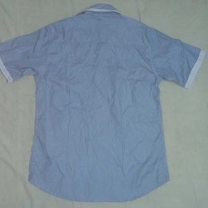 Men&#39;s Casual Shirt - Blue Short Sleeve