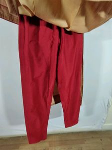 Nude And Maroon Kurta Ser (Women&#39;s)