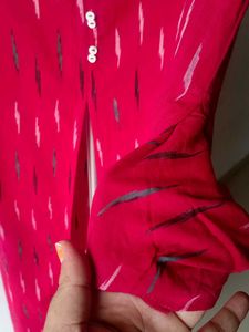 Branded Sleeveless Red Print Tunic Top