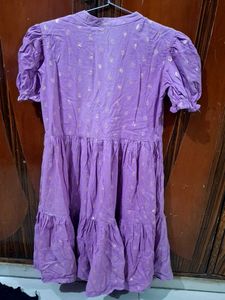 Chic Lavender Tiered Midi Dress