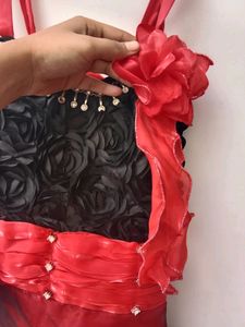 Red And Black Heavy Gown