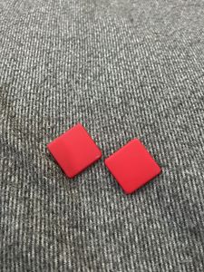 Red Square Earring