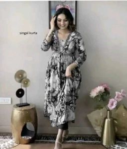 Floral Print Alia Cut Kurta