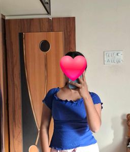 Blue and black tops combo