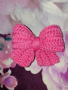 Crochet Bow Hair Clip 🎀