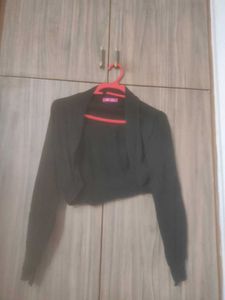 Black Cropped Bolero Jacket