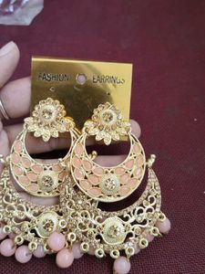 Brand New Mangtika Earrings Set With Box
