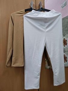 Ribbed Top &amp; Pants Set (Y)