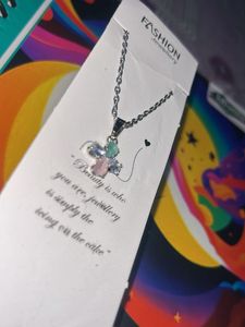 Charming Stone Cross Necklace