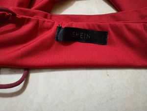 Red 'C'est La Vie' Crop Top