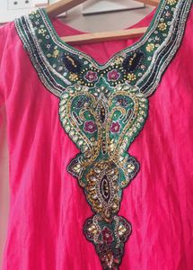 Pink Embroidered Anarkali Dress