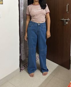 Shein blue Wide Leg Jeans