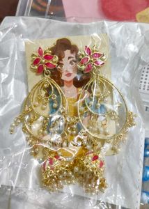 Stylish Jhumka Earrings pink