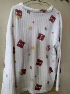Comfy Bear Picture White Lounge Wear