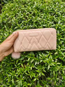 Baby pink Colour Hand Wallet With 3 Compartments