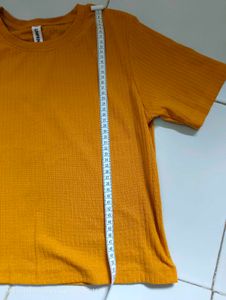 Mustard Ribbed T-Shirt