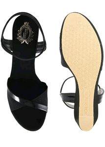 Shoetopia Black Heel Sandal