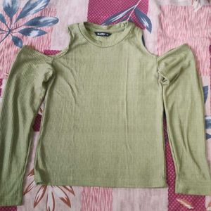Zudio Off  shoulder green top