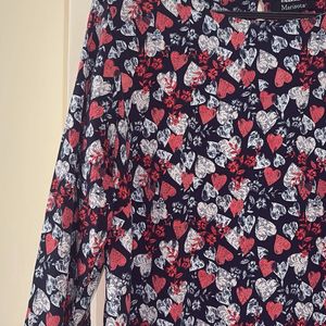 Heart Print Tunic Dress