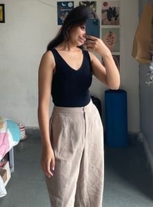 Linen Wide Leg Pants And Top