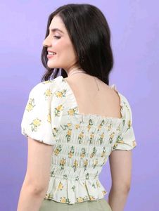 Floral Print Crop Top