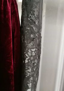 Maroon black dress