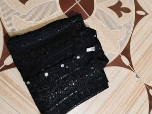 Festive Wear Black Kurta for Men - Size L