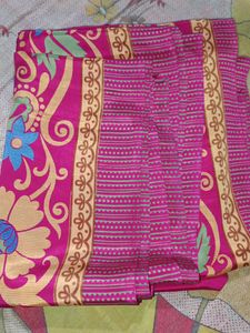 Elegant Crape Pink Saree