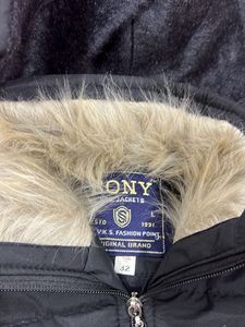 Black Hooded Winter Jacket