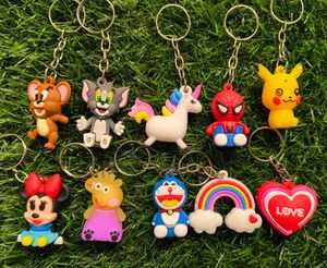 Pack Of 10 Premium Quality Silicon Key Chain