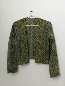 Jaipuri Printed Open Front Jacket