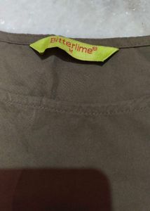 Elegant Brown Midi Dress