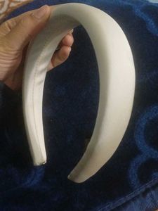 Padded White Headband