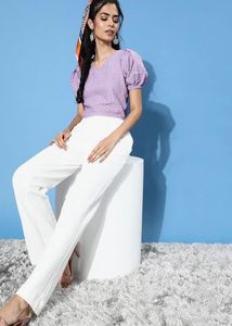 Chic Lavender Crop Top