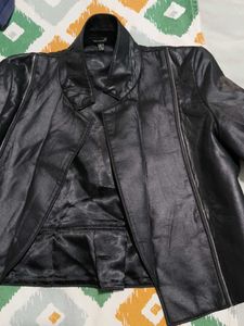 White Top &amp; Faux Leather Jacket Combo Kids