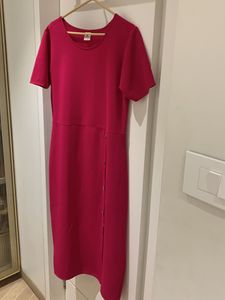 Magenta Midi Dress
