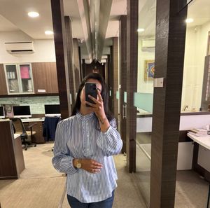 Striped Ruffle Blouse