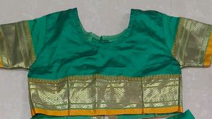 Maharashtrian Girl Lavni Costume with, Green Color