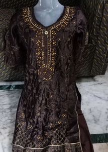 Elegant Brown Kurta Set