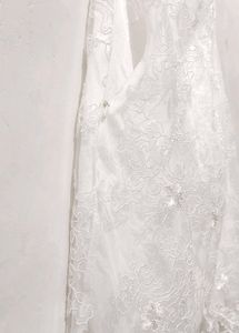 detailed White Lace Mini Dress