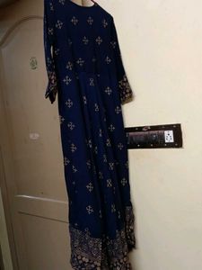 Elegant Blue anarkali kurta(slight damage)