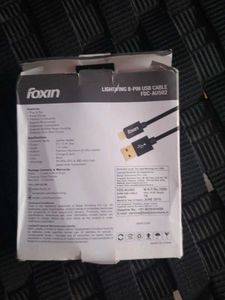 Foxin Lightning 8 Pin Usb Cable 1.2 Meters