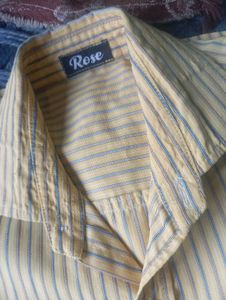 Rose Men&#39;s Striped Button-Down Shirt