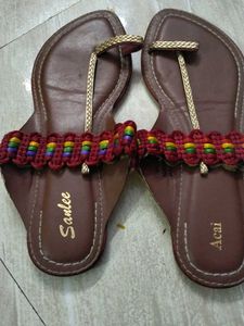 Sanlee & Acai Rainbow Strap Sandals