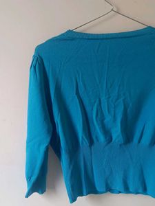 Blue Knit Cardigan